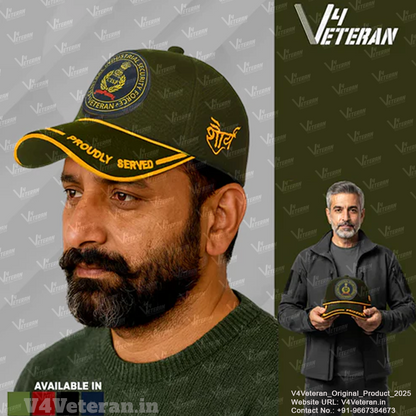 CISF-Proudly Served (Olive Green) Veterans Baseball Cap