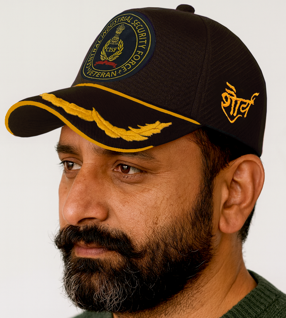 CISF Officers' (Black) Veterans Baseball Cap