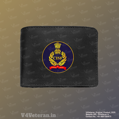 Black Wallet (Genuine Leather) for Men - CISF
