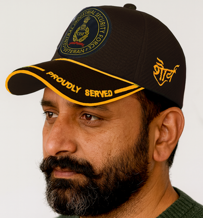 CISF Veterans (Black) Proudly Served Baseball Cap