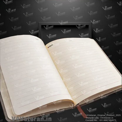CRPF (Veteran) Office Notebook with Phone–Card Pocket & Elastic Pen Loop