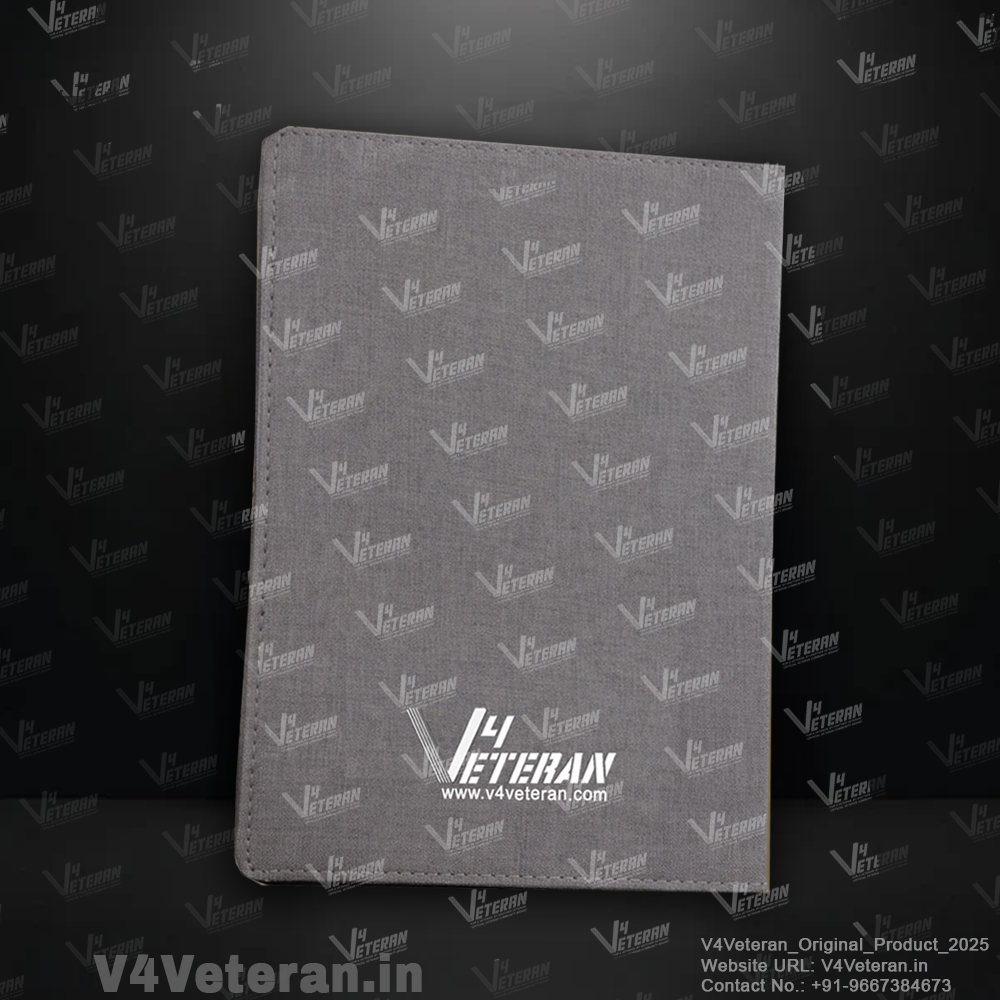 CRPF (Veteran) Office Notebook with Phone–Card Pocket & Elastic Pen Loop