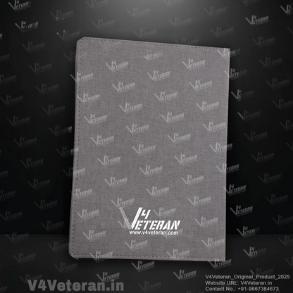 CRPF (Veteran) Office Notebook with Phone–Card Pocket & Elastic Pen Loop
