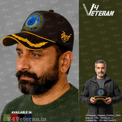 CRPF (Black) Officers' Baseball Cap for Veterans