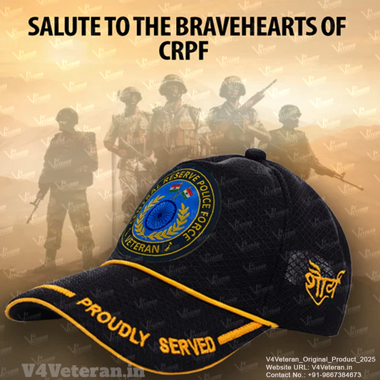 CRPF-Proudly Served (Black) Veterans Baseball Cap