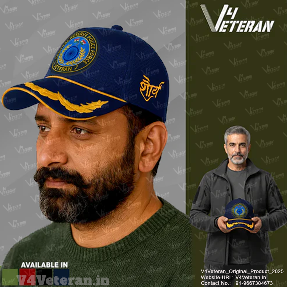 CRPF (Blue) Officers' Baseball Cap for Veterans