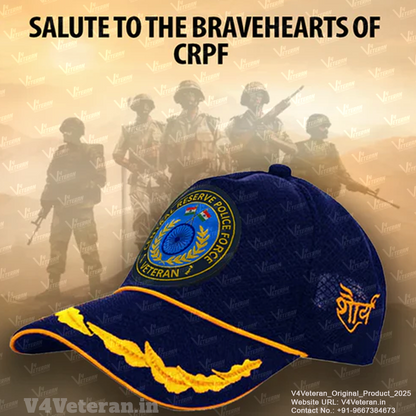 CRPF (Blue) Officers' Baseball Cap for Veterans
