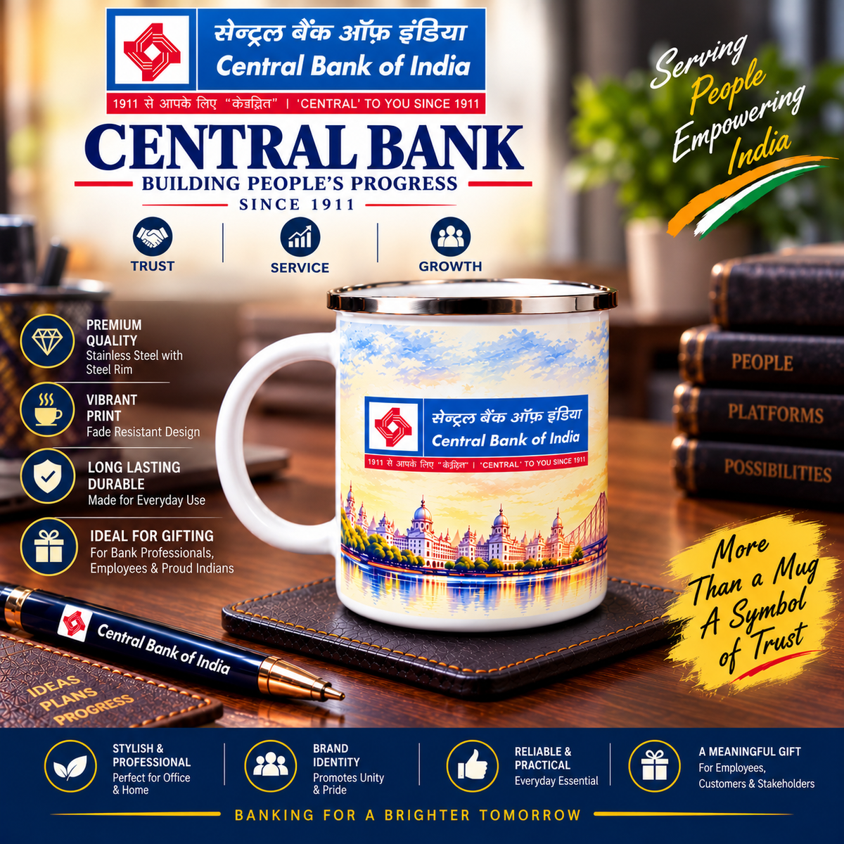 Central Bank Steel Mug