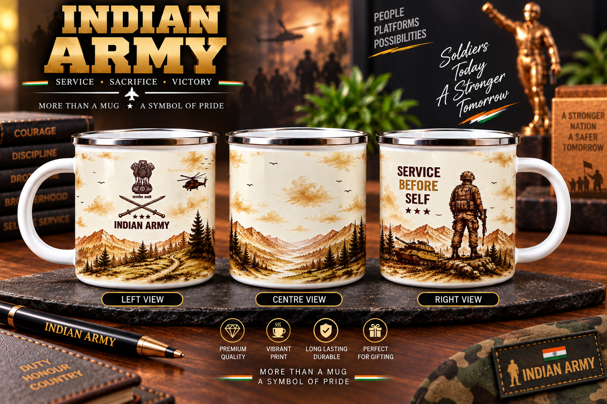 Indian Army Steel Mug