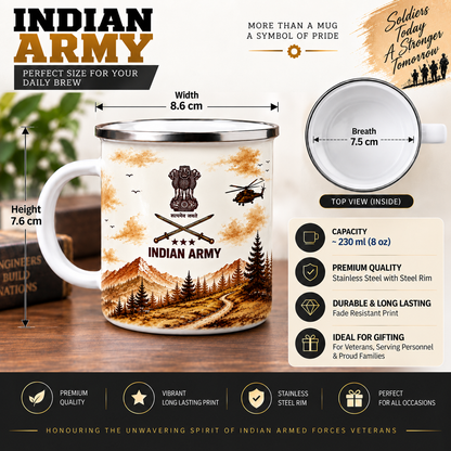 Indian Army Steel Mug
