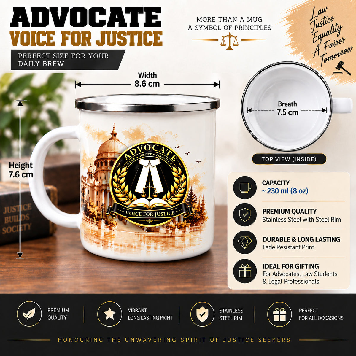 Advocate Steel Mug