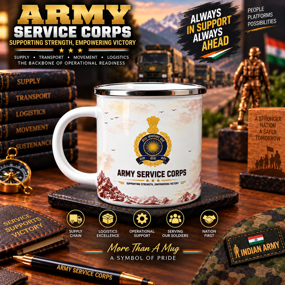 Army Service Corps Steel Mug