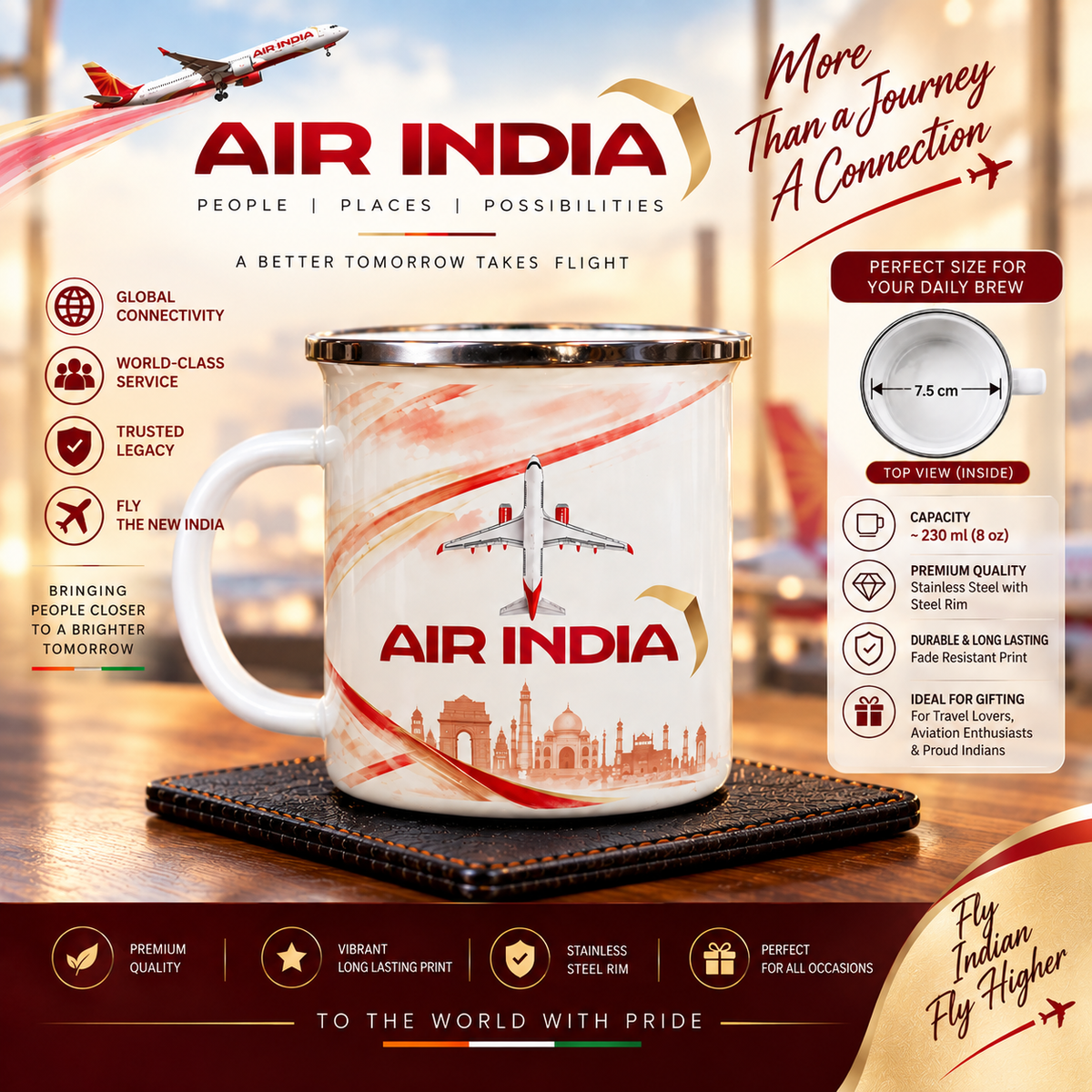 Air India steel Mug