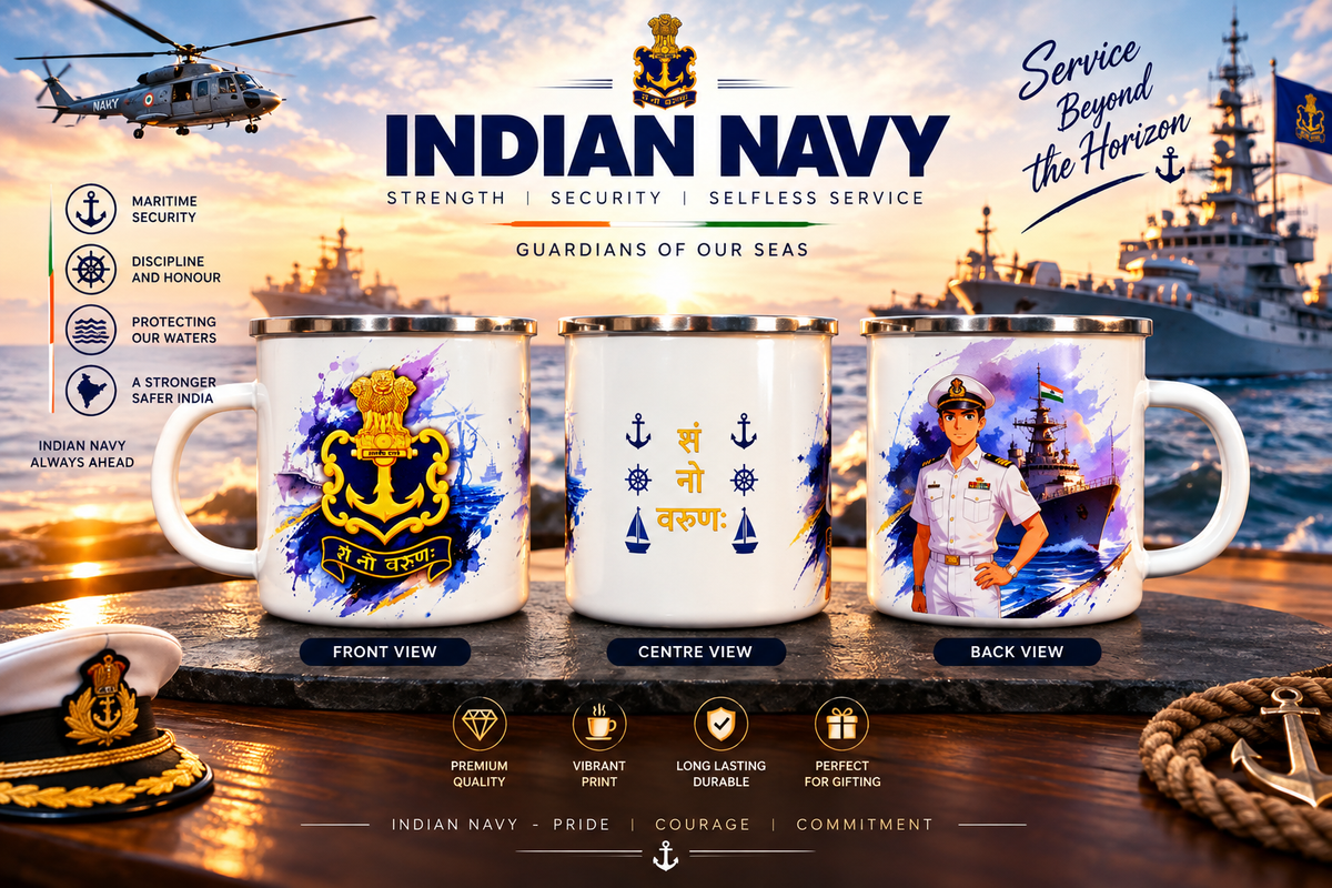 Indian Navy Steel Mug