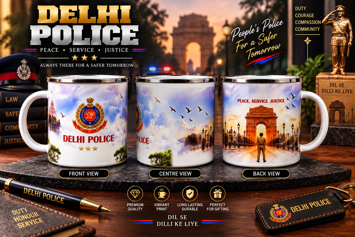 Delhi Police Steel Mug