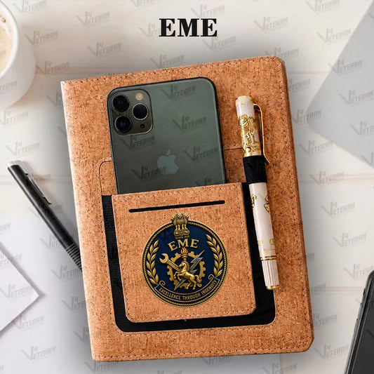 Classic EME Office Notebook with Phone–Card Pocket & Elastic Pen Loop