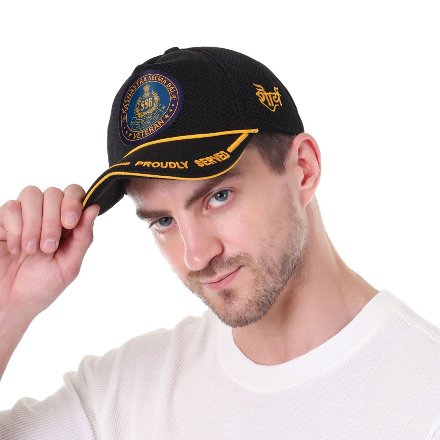 SSB-Proudly Served (Black) Veterans Baseball Cap