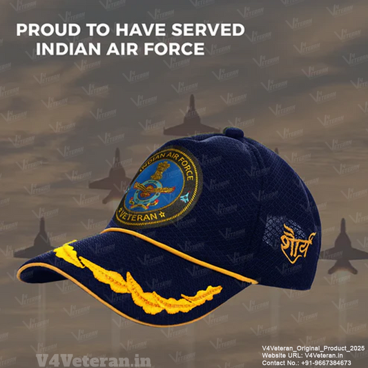 Indian Air force (Blue) Officers' Baseball Cap for Veterans