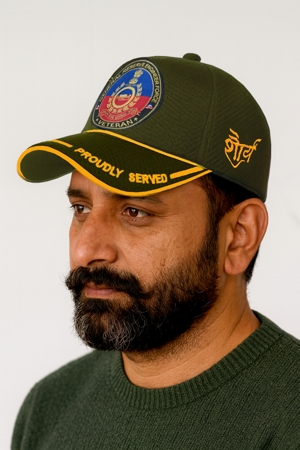 GREF-Proudly Served (Olive Green) Veterans Baseball Cap