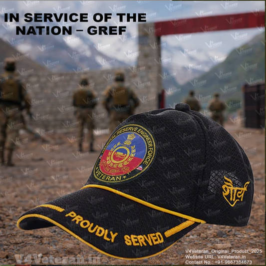 GREF-Proudly Served (Black) Veterans Baseball Cap