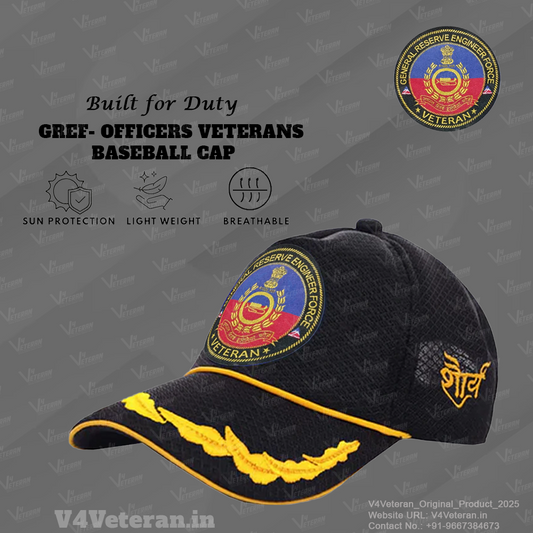 GREF Officers' (Black) Veterans Baseball Cap