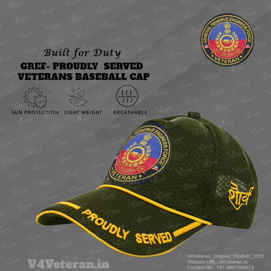 GREF-Proudly Served (Olive Green) Veterans Baseball Cap