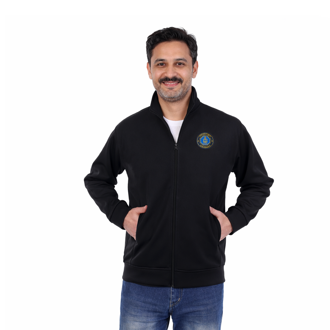 Indian Navy Jacket (Zipper, Cotton Fleece 340GSM) for Veterans