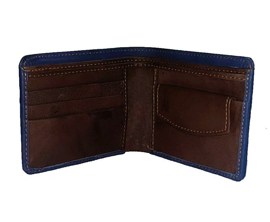 Blue Wallet (Genuine Leather) for Men - ICG