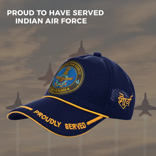 Indian Air force (Blue) Proudly Served Baseball Cap for Veterans