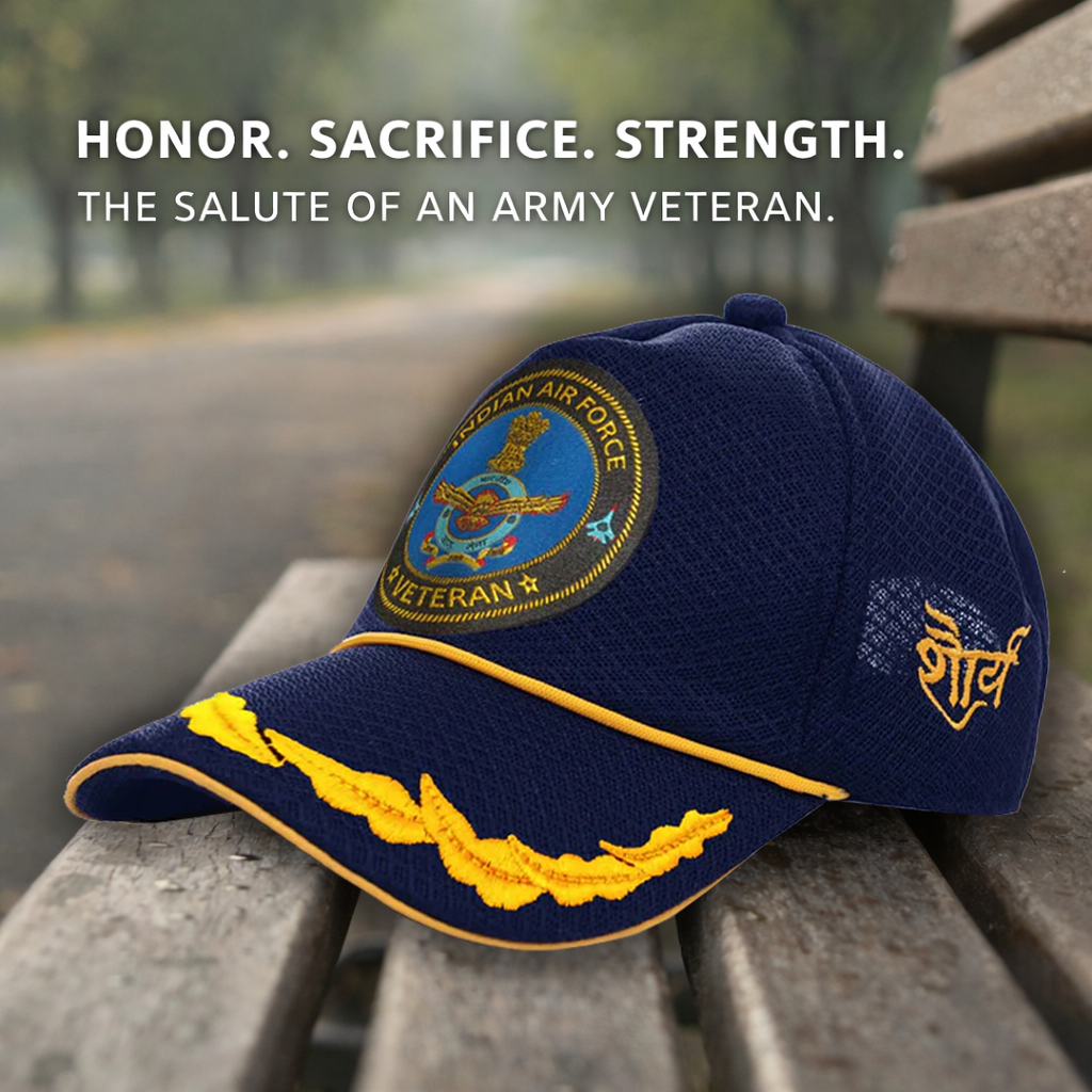 Indian Air force (Blue) Officers' Baseball Cap for Veterans