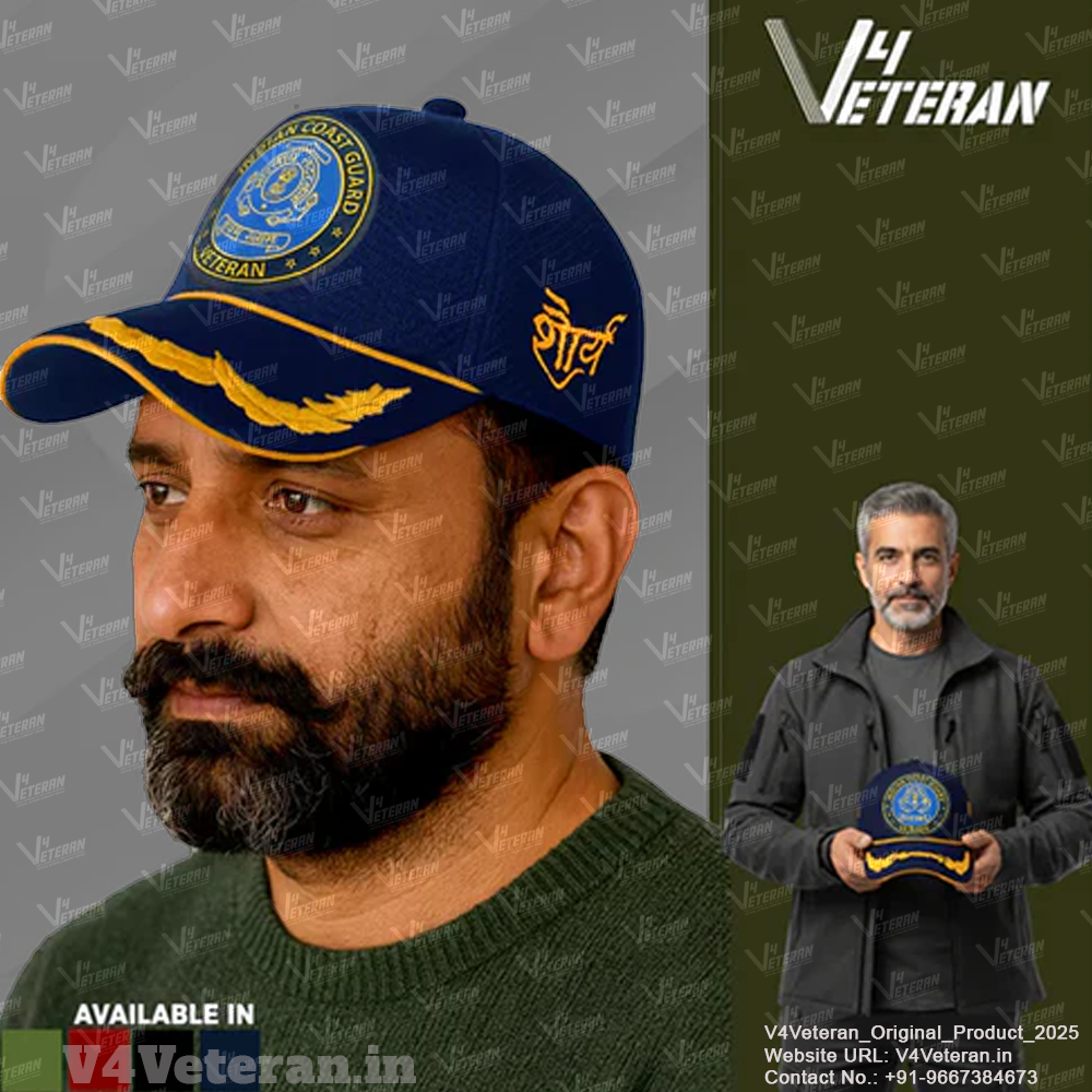Indian Coast Guard Officers' (Blue) Veterans Baseball Cap