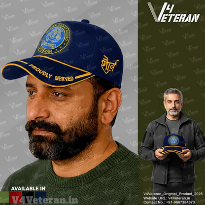 Indian Coast Guard-Proudly Served (Blue) Veterans Baseball Cap