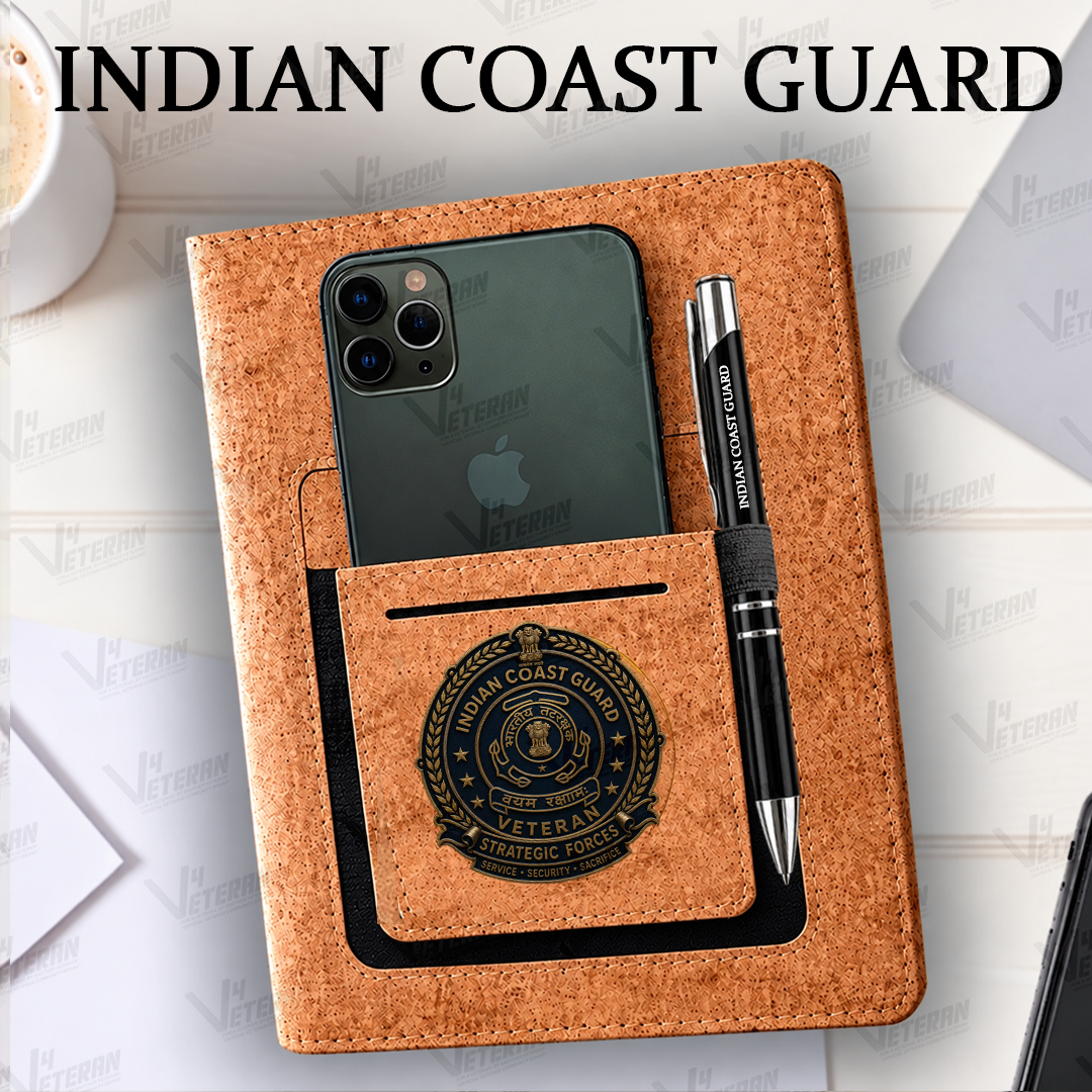 Legacy ICG (Veteran) Office Notebook with Phone–Card Pocket & Elastic Pen Loop (cork)