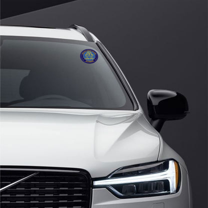 ICG Veteran Windshield Front Gumming Vinyl Stickers/Decals for Inside Pasting (Pack of 7)