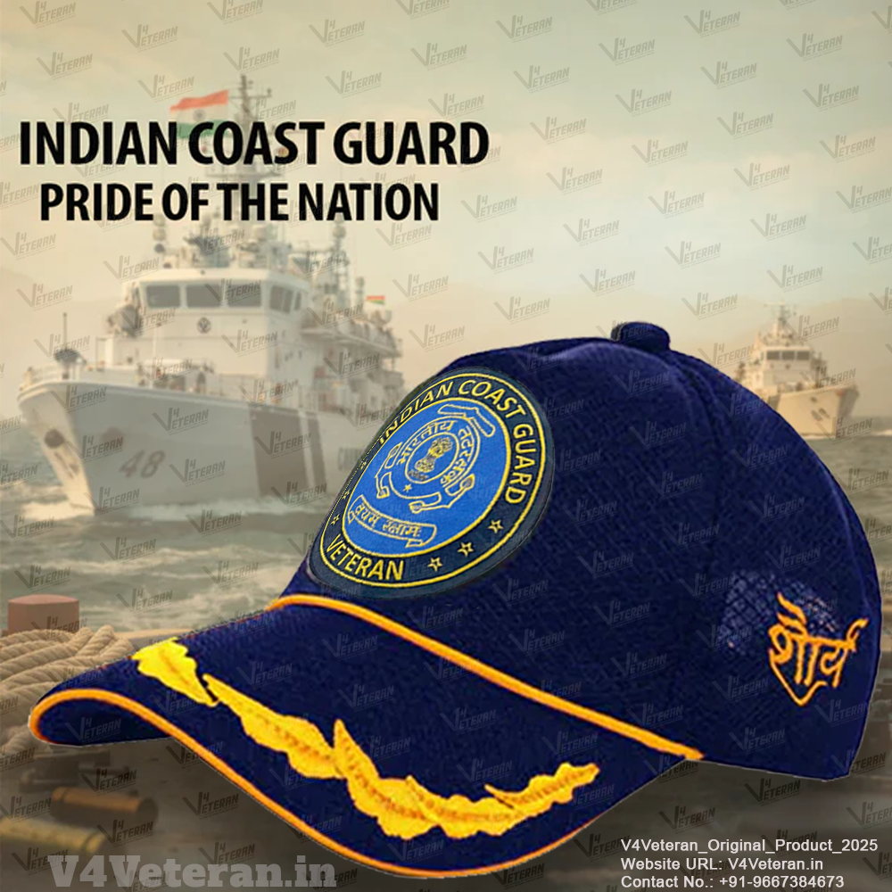 Indian Coast Guard Officers' (Blue) Veterans Baseball Cap