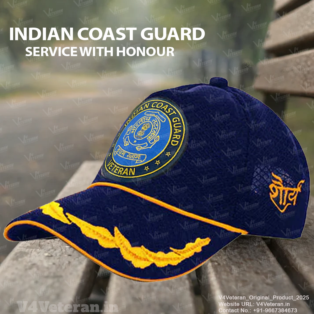 Indian Coast Guard Officers' (Blue) Veterans Baseball Cap