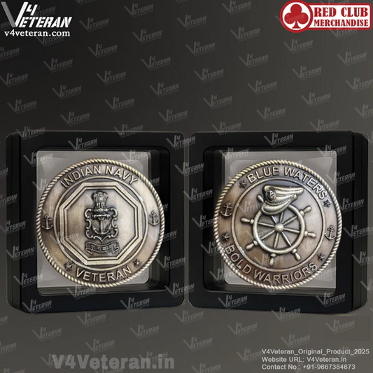 Indian Navy Medallion (2.5 inch,Golden)
