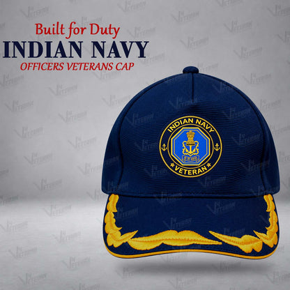 Indian Navy Officers Veterans Cap (Fabric: Premium Autumn, Color: Blue)