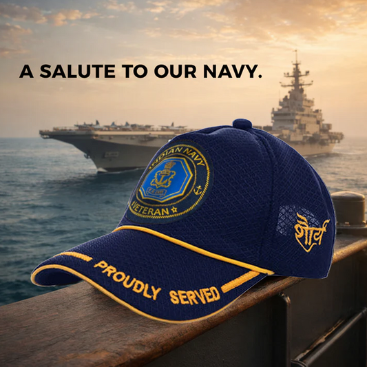 Indian Navy (Blue) Proudly Served Baseball Cap for Veterans