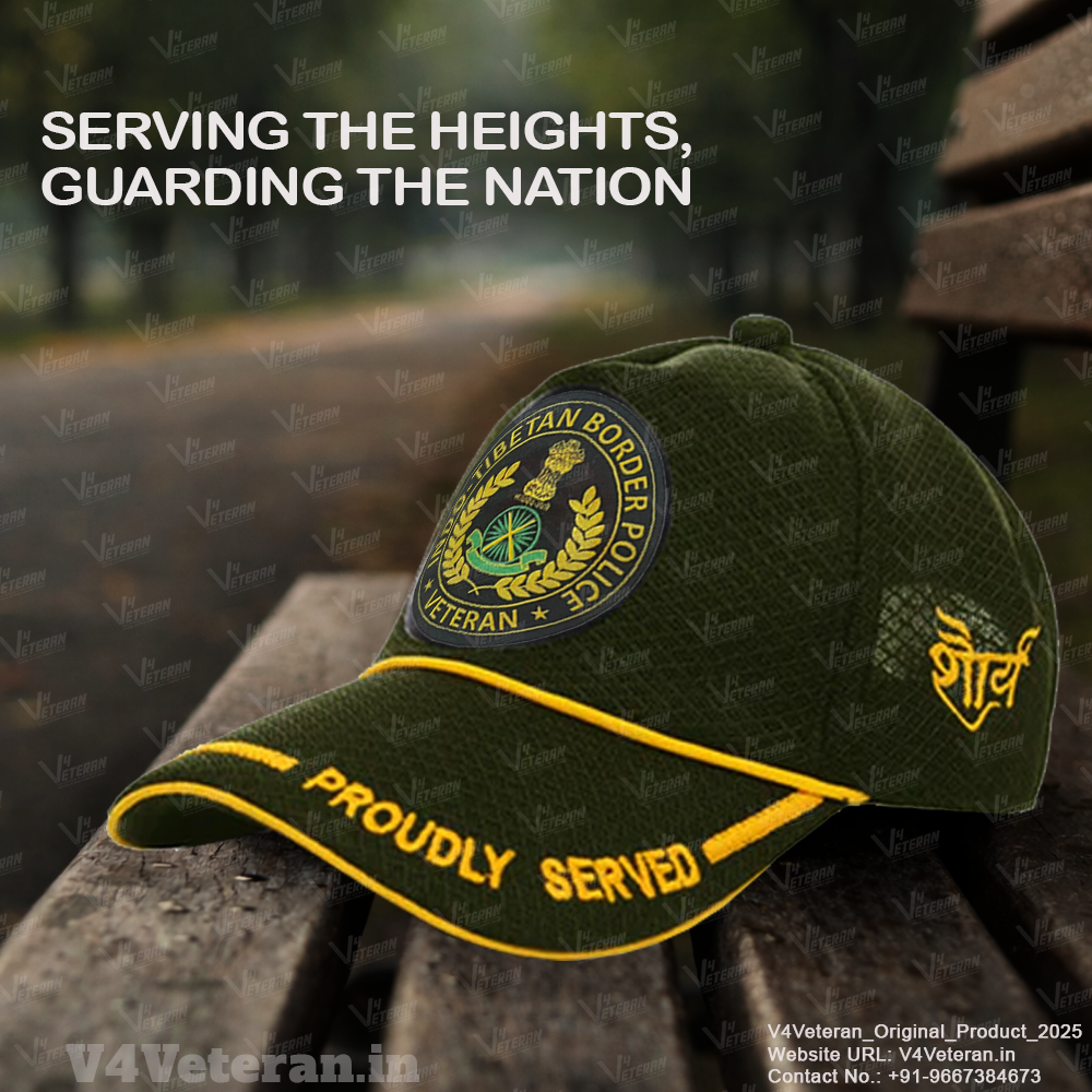 ITBP-Proudly Served (Olive Green) Veterans Baseball Cap