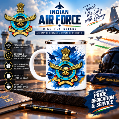 Indian Air Force Steel Mug D2