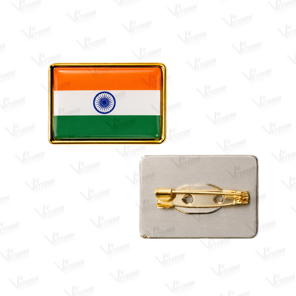 Indian Flag Lapel Pin – Premium Gold Patriotic Badge