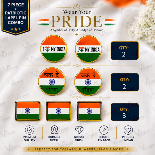Indian Flag Lapel Pin – Premium Gold Patriotic Badge