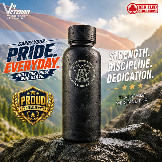 MP Police Premium Black Water Bottle