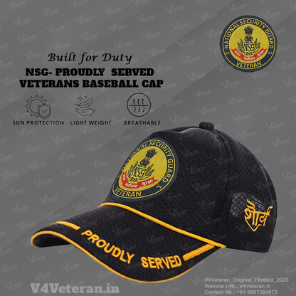 NSG-Proudly Served (Black) Veterans Baseball Cap