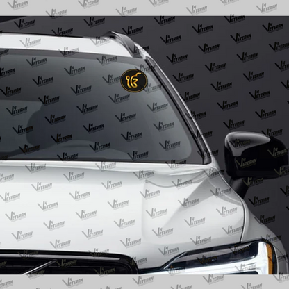 IK ONKAR Windshield Front Gumming Vinyl Stickers/Decals for Inside Pasting (Pack of 7)