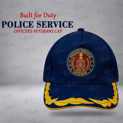 Police Service Officers Veterans Cap (Fabric: Premium Autumn, Color: Blue)