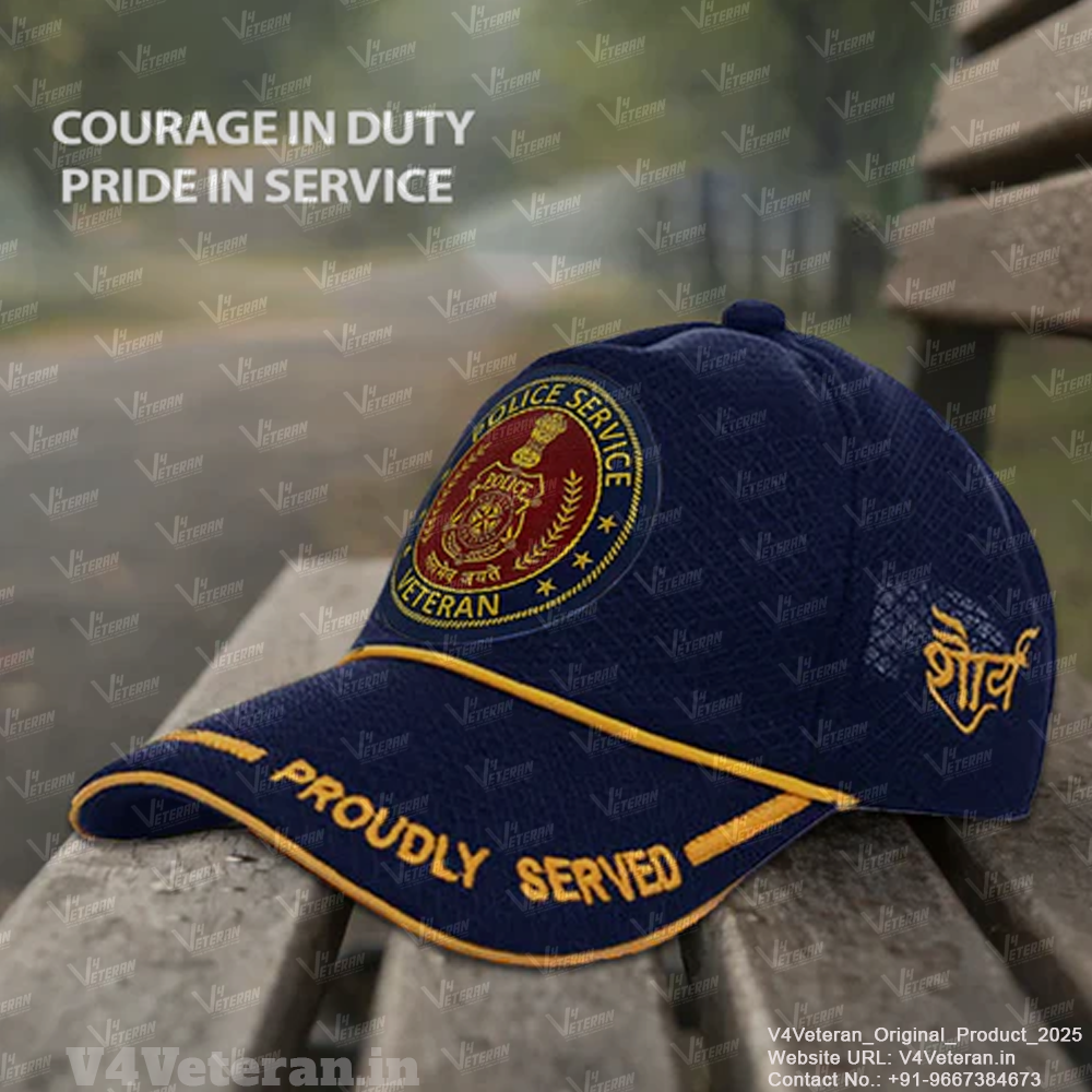Police Service-Proudly Served (Blue) Veterans Baseball Cap