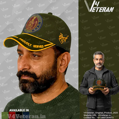 Police Service-Proudly Served (Olive Green) Veterans Baseball Cap