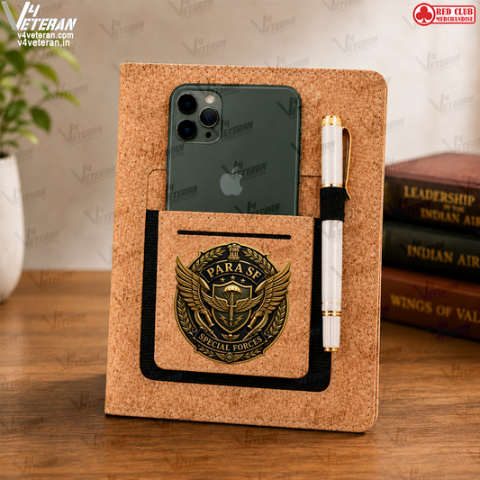 Legacy Para SF (Veteran) Office Notebook with Phone–Card Pocket & Elastic Pen Loop (cork)